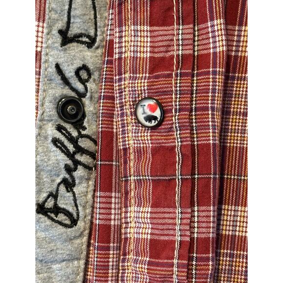 Buffalo DAVID BITTON Shirt Men's Size XL Button Down Red Plaid Western Cotton - Picture 6 of 8